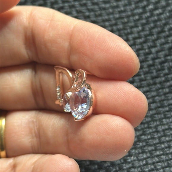 Inspired D I o r Fancy Luxury Designer Rose Gold Over 925 Silver Earrings - Picture 4 of 9